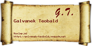 Galvanek Teobald névjegykártya